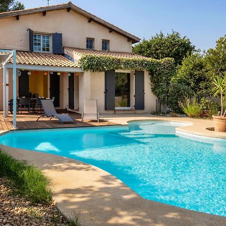 Villa Lumineuse Avec Piscine Chambres Ou Villa Saint-Georges-dʼOrques Exteriér fotografie