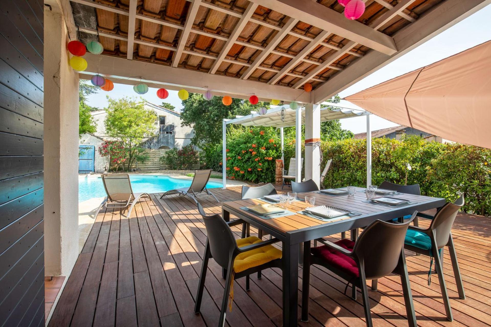 Villa Lumineuse Avec Piscine Chambres Ou Villa Saint-Georges-dʼOrques Exteriér fotografie